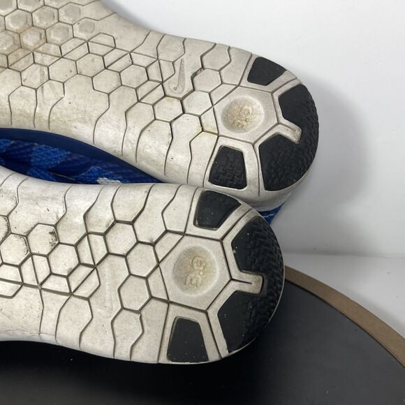 Nike Free Flyknit 3.0 Running Shoes Men 8 Blue White Lightweight Minimal Trainer - Picture 11 of 14